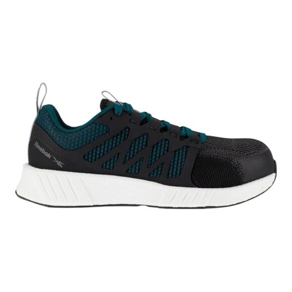Reebok NIB Fusion Flex Weave Work Athletic Work Shoe Extra Wide Toe Blk Teal 12M - Picture 12 of 12